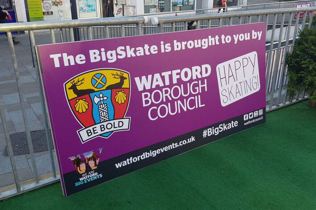 Large Dibond Sheets printed for Watford Council