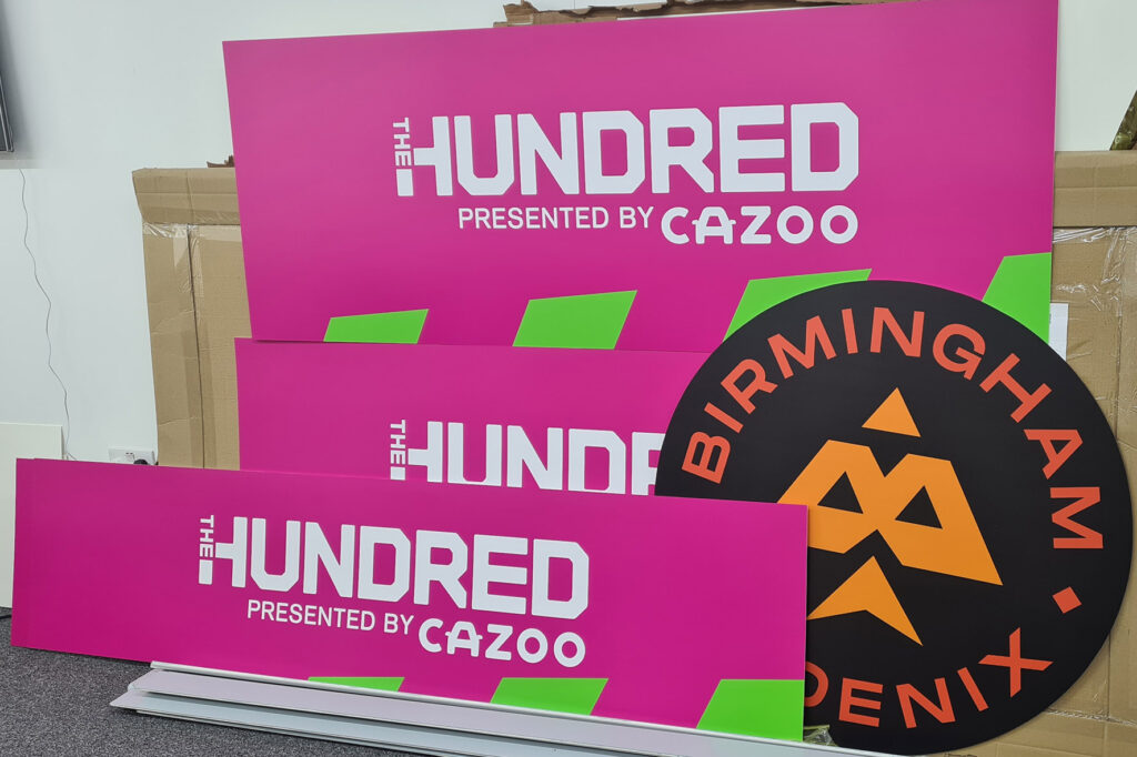 Printed Foamex Boards for The Hundred Cricket