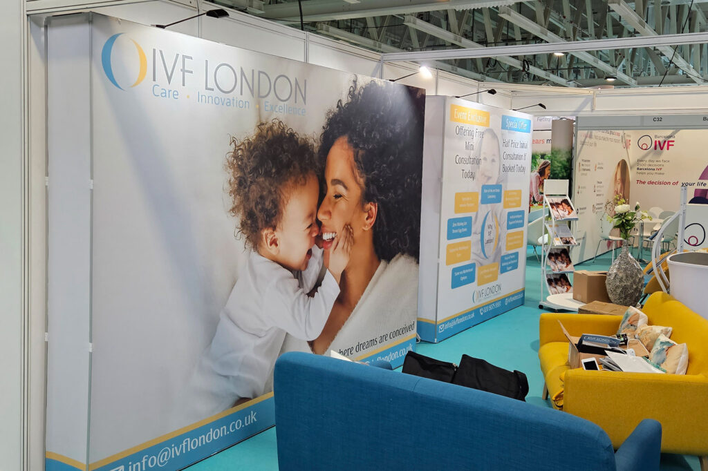 Fabric displays used at an exhibition