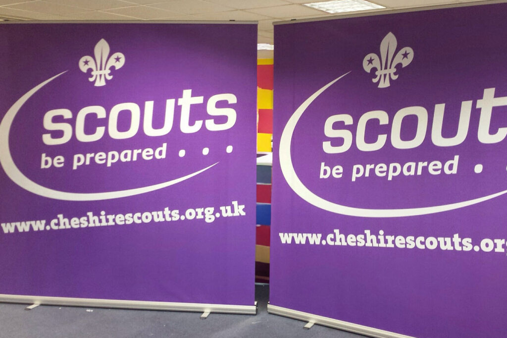 2m wide roller banners for Cheshire Scouts
