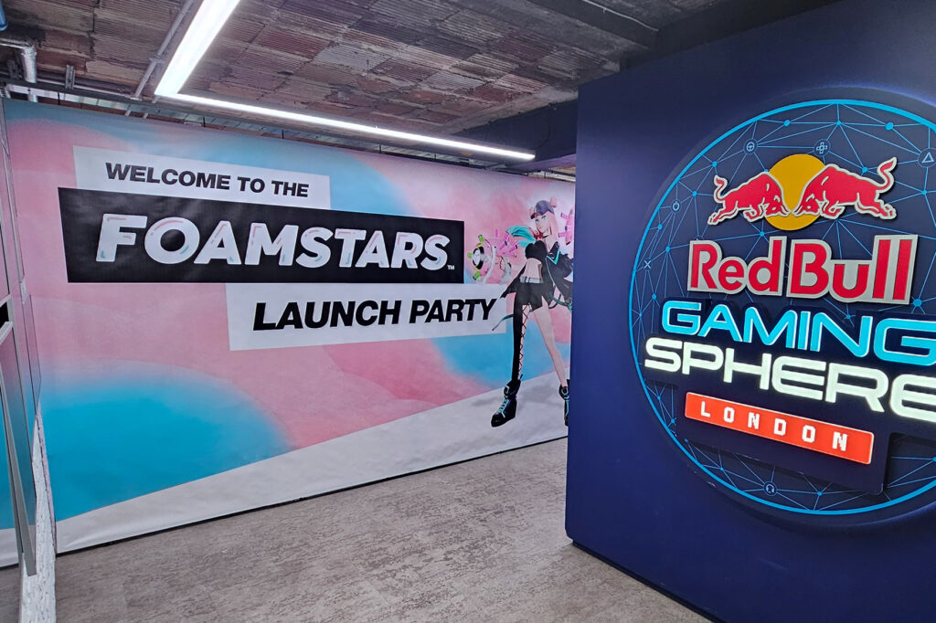 Foamstars launch party welcome banner