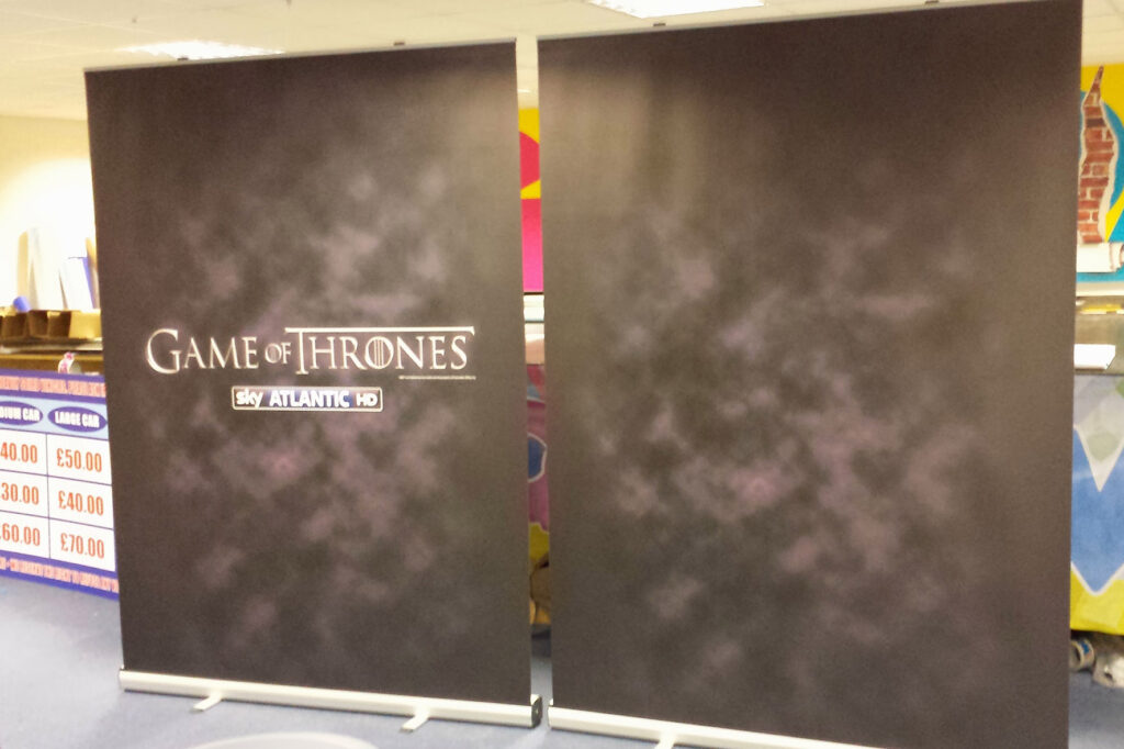 roller banners printed for SKY