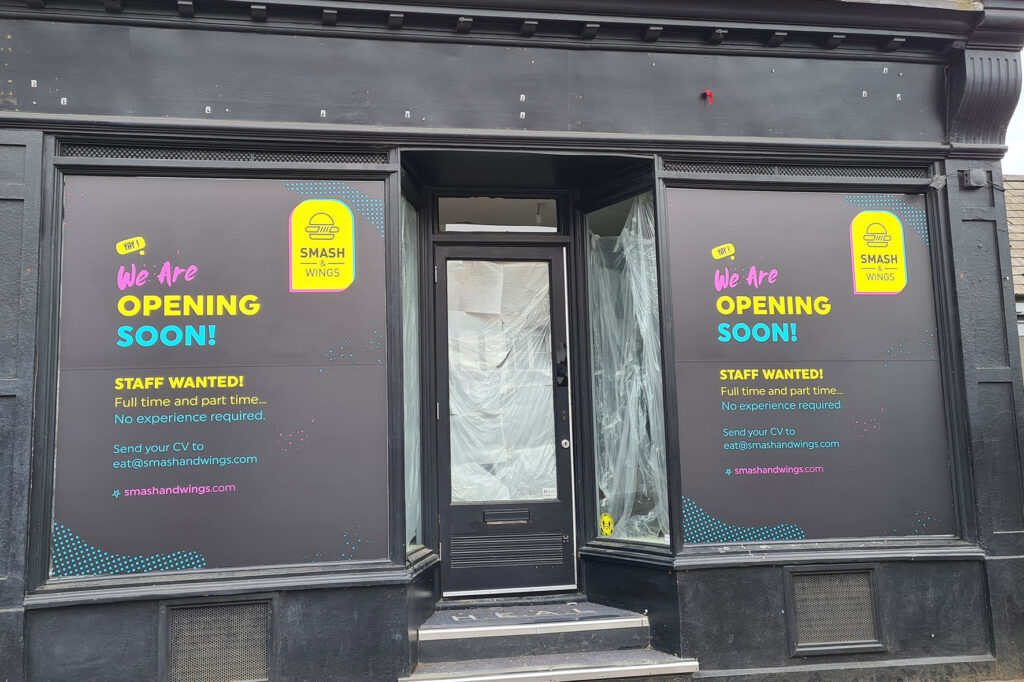 New restaurant opening soon, staff wanted. Self Adhesive Vinyl