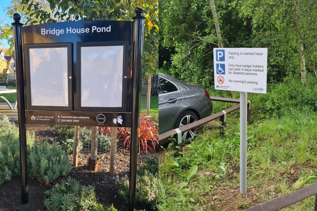 Sign with a lockable menu case to allow information to be easily updated