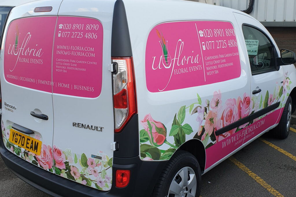 Van advertising floral event services