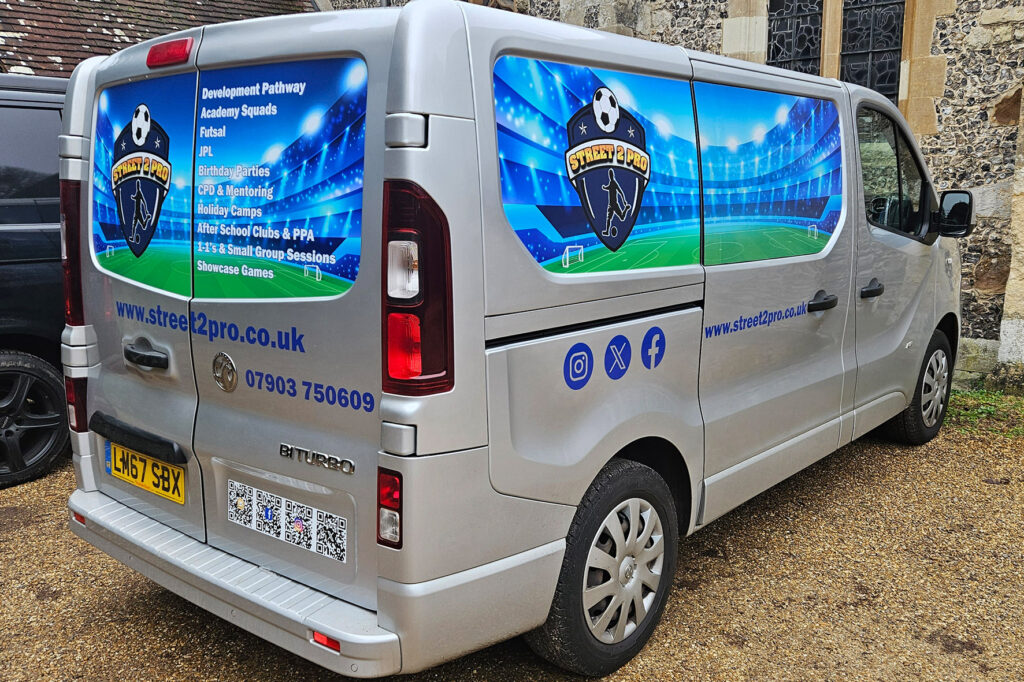 Van promoting football development programmes