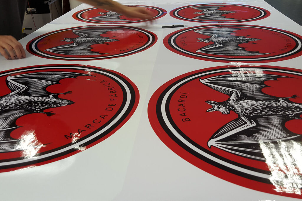large cutsom circles cut from sticker vinyl