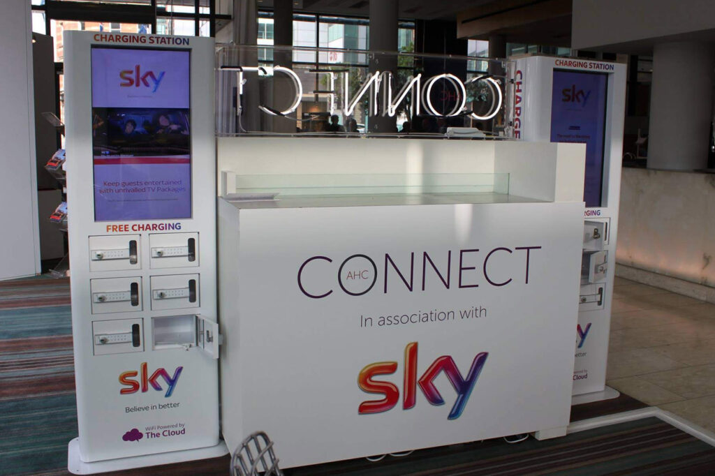 Vinyl wrapped counter and lockers