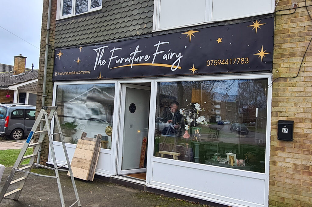 Vinyl Banner fitted to shop